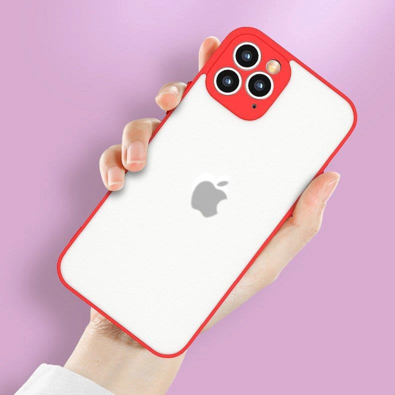 Milky Case silikoninis lankstus permatomas dėklas Xiaomi Redmi Note 10 / Redmi Note 10S raudonas - Image 8