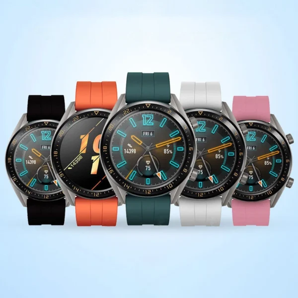 Silikoninis dirželis Huawei Watch GT / GT2 / GT2 Pro išmaniesiems laikrodžiams raudonas - Image 4