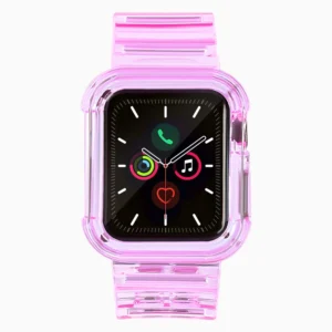 Silicone Band Strap Bracelet Case Strap Light Set for Apple Watch 40mm - Red