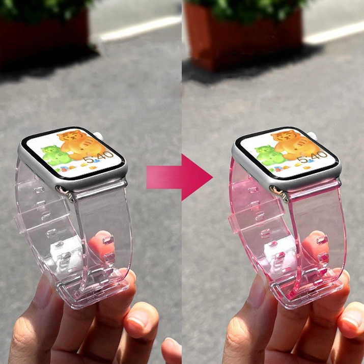 Silikoninis dirželis su šviesos funkcija Apple Watch 42 / 44 mm - Geltonas - Image 3