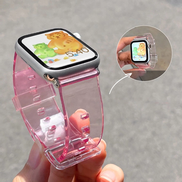 Silikoninis dirželis su šviesos funkcija Apple Watch 38 / 40 mm - Raudonas - Image 2