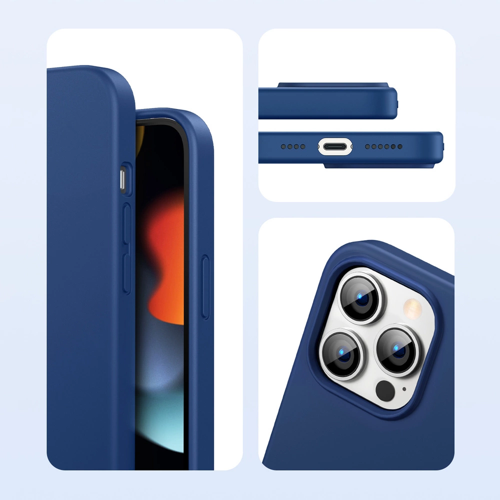 Ugreen apsauginis silikoninis dėklas iPhone 13 Pro - Mėlynas - Image 6