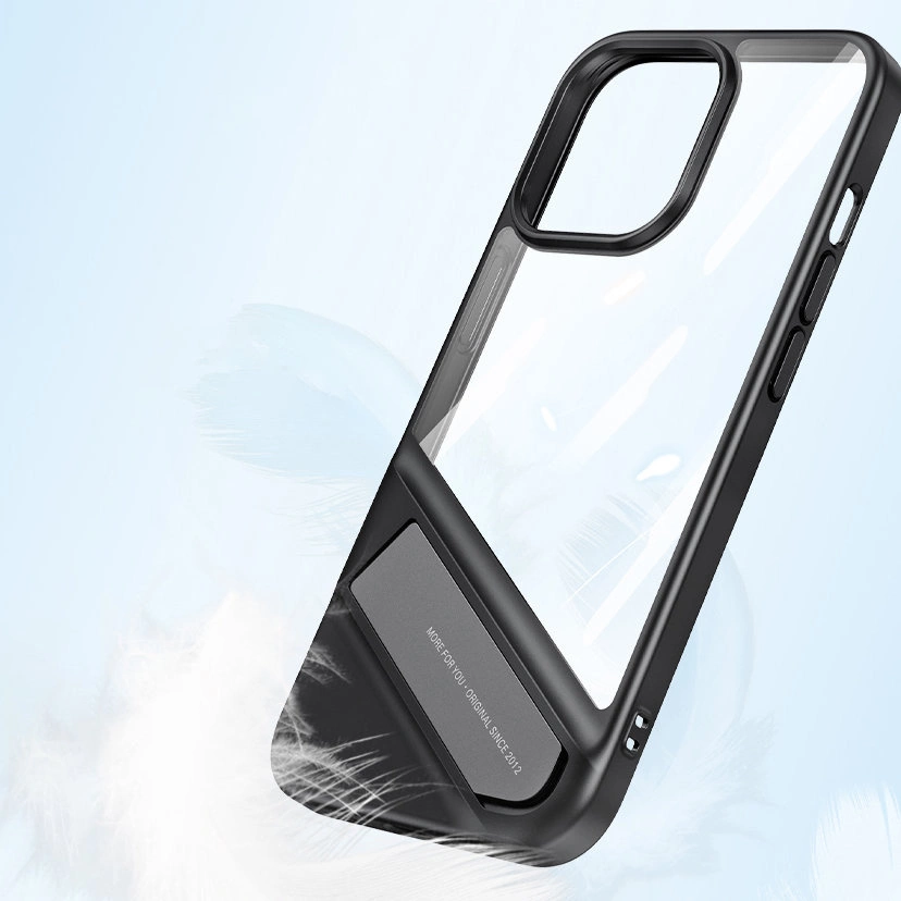 Ugreen Fusion Kickstand dėklas iPhone 13 Pro kietas dėklas su gelio rėmeliu ir stovėjimo funkcija - Juodas (90153) - Image 15