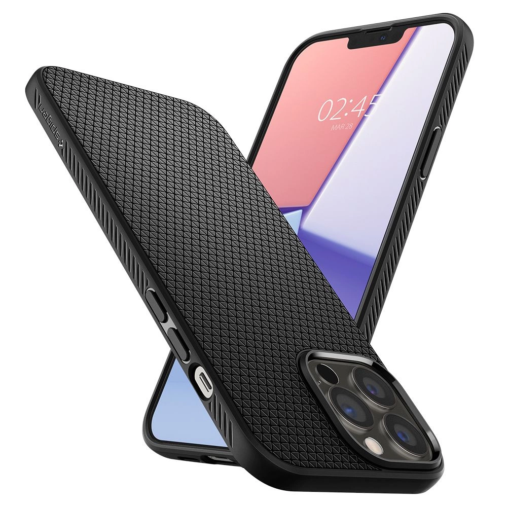 Spigen Liquid Air iPhone 13 Pro dėklas - matinė juoda - Image 16