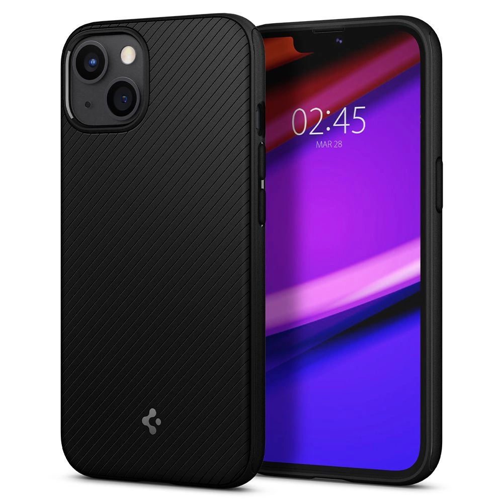 Spigen Mag Armor dėklas su MagSafe iPhone 13 - matinė juoda - Image 9