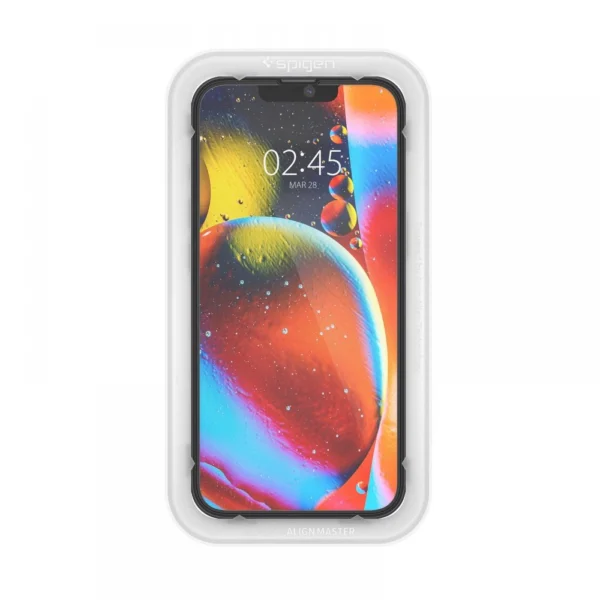 Spigen ALM Glass FC grūdintas stiklas iPhone 13 / 13 Pro / 14 / 16e - juodas, 2 vnt. - Image 4