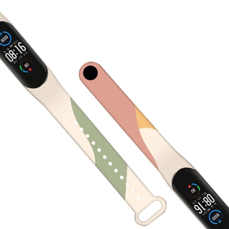 Moro dirželis Xiaomi Mi Band 5 / 6 silikoninė apyrankė laikrodžiui, raštas 5 - Image 3