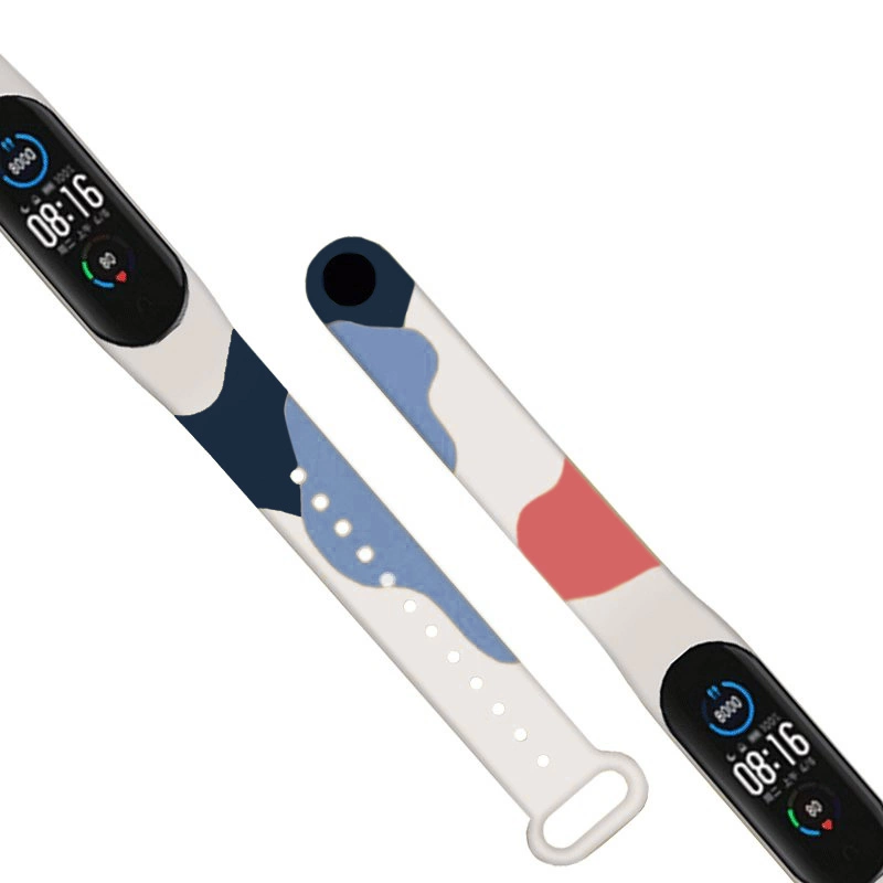 Moro dirželis Xiaomi Mi Band 5 / 6 silikoninė apyrankė laikrodžiui, raštas 10 - Image 3