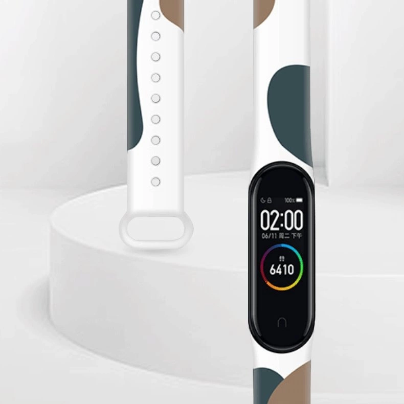 Moro dirželis Xiaomi Mi Band 5 / 6 silikoninė apyrankė laikrodžiui, raštas 10 - Image 4