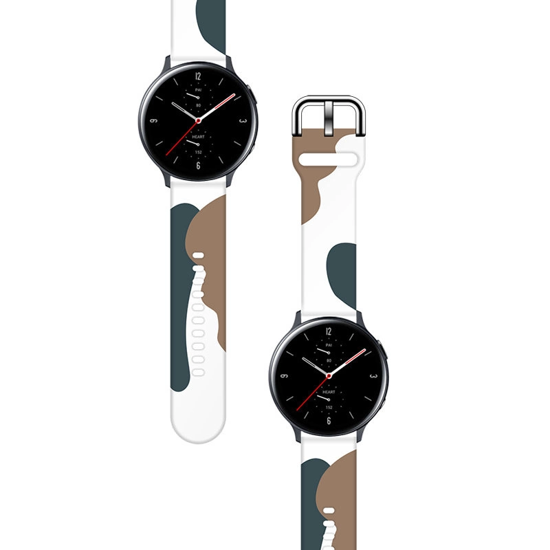 Moro dirželis Samsung Galaxy Watch 40 / 41 / 42 / 43 / 44 mm silikoninė apyrankė, raštas 1 - Image 2