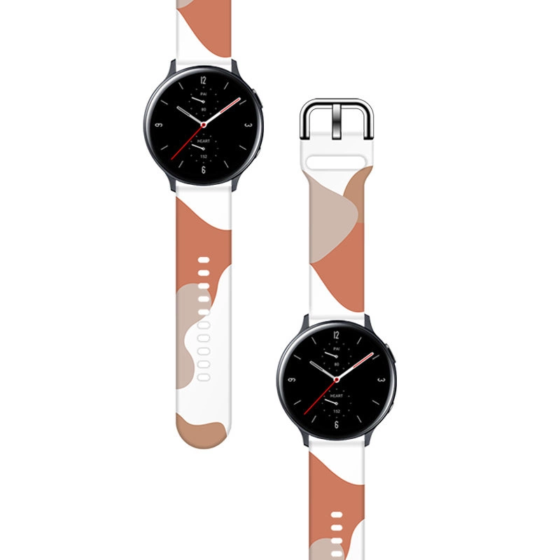 Moro dirželis Samsung Galaxy Watch 40 / 41 / 42 / 43 / 44 mm silikoninė apyrankė, raštas 5 - Image 2