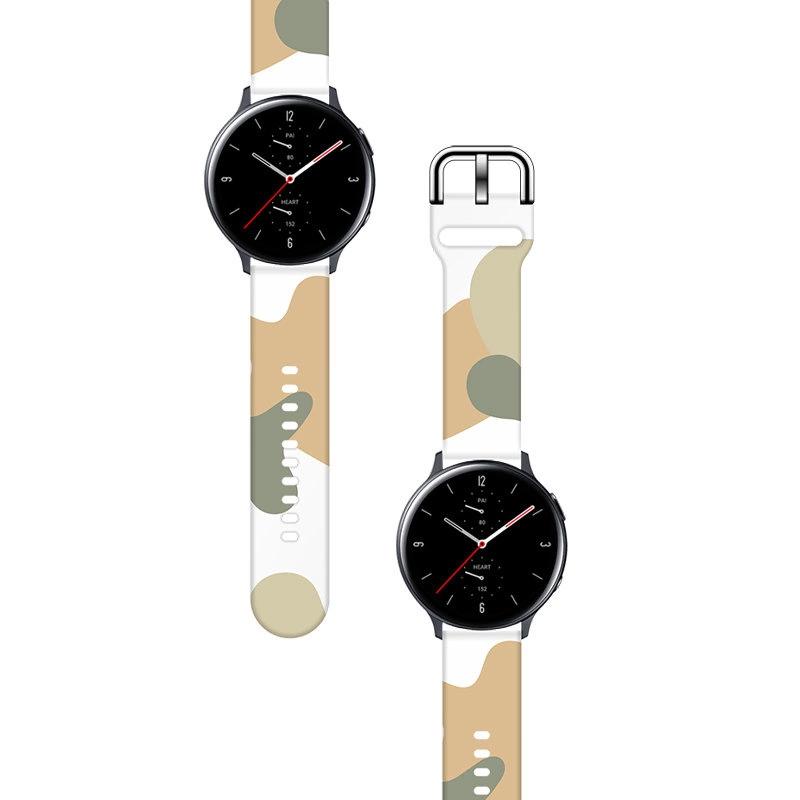 Moro dirželis Samsung Galaxy Watch 40 / 41 / 42 / 43 / 44 mm silikoninė apyrankė, raštas 6 - Image 2