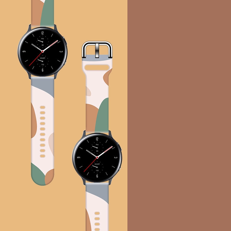 Moro dirželis Samsung Galaxy Watch 40 / 41 / 42 / 43 / 44 mm silikoninė apyrankė, raštas 11 - Image 3