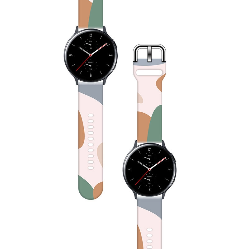 Moro dirželis Samsung Galaxy Watch 40 / 41 / 42 / 43 / 44 mm silikoninė apyrankė, raštas 11 - Image 2