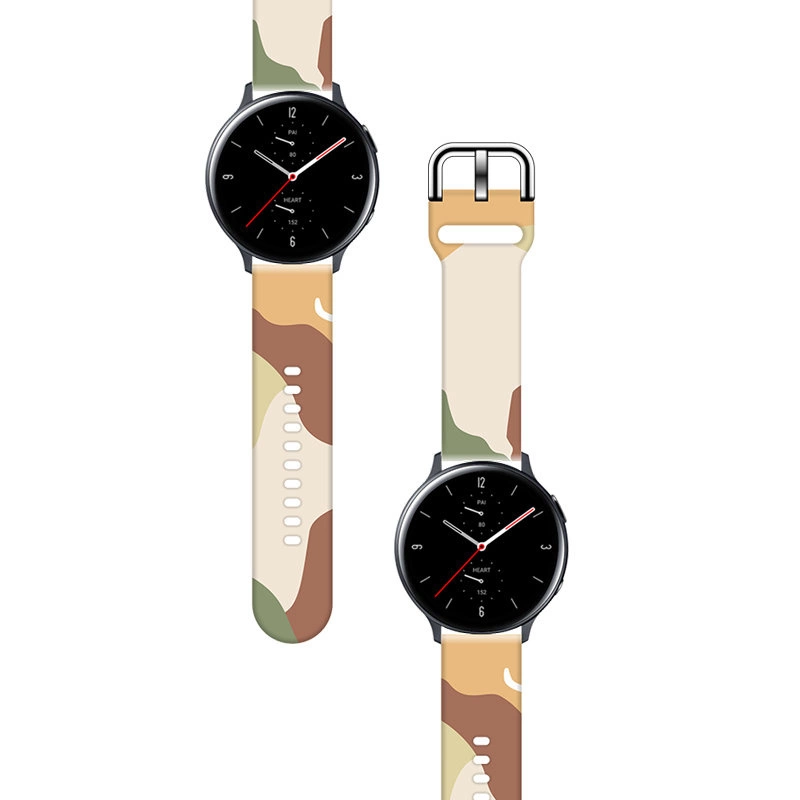 Moro dirželis Samsung Galaxy Watch 40 / 41 / 42 / 43 / 44 mm silikoninė apyrankė, raštas 16 - Image 2