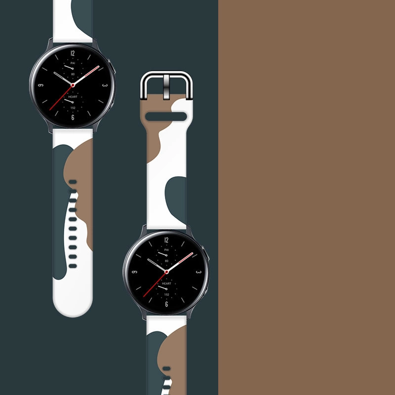 Moro dirželis Samsung Galaxy Watch 45 / 46 / 47 mm silikoninė apyrankė, raštas 1 - Image 3