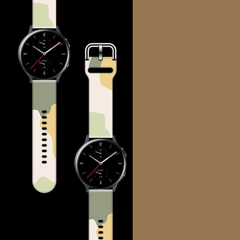 Moro dirželis Samsung Galaxy Watch 45 / 46 / 47 mm silikoninė apyrankė, raštas 14 - Image 3