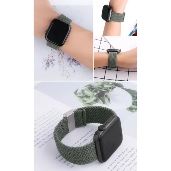 Austa audinio apyrankė Apple Watch 38 / 40 / 41 mm – juoda - Image 5