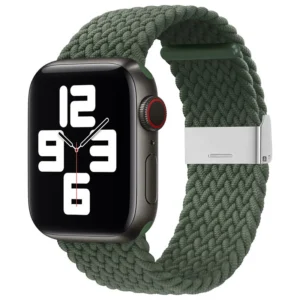Braided Fabric Bracelet Strap Fabric Band for Apple Watch 38 / 40 / 41 mm - Green
