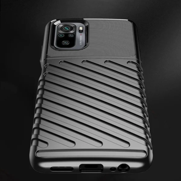 Thunder Case lanksčios tvirtos apsauginės dangos TPU dėklas Xiaomi Redmi 10 juodas - Image 7