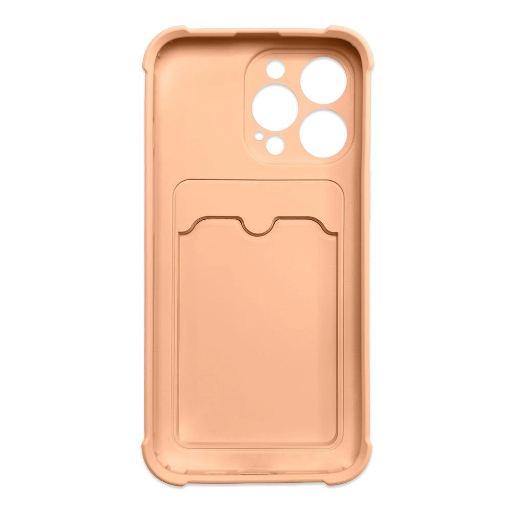 Card Armor dėklas su kortelių kišene iPhone 11 Pro Max, silikoninė oro pagalvės apsauga, rožinė - Image 2