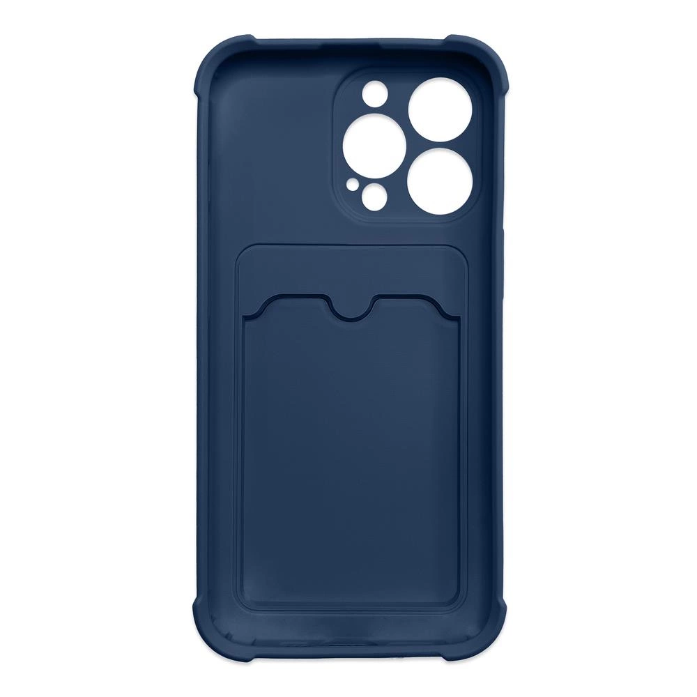 Card Armor dėklas su kortelių kišene Xiaomi Redmi Note 10 / Note 10S, silikoninė oro pagalvės apsauga, tamsiai mėlyna - Image 2