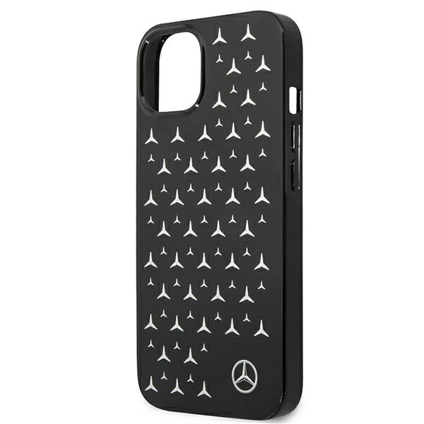 Mercedes MEHCP13SESPBK iPhone 13 mini 5,4" juodas kietas Silver Stars Pattern dėklas - Image 6