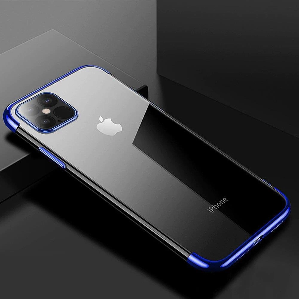 Clear Color Case Gel TPU elektroplating rėmelio dėklas iPhone 13 mini mėlynas - Image 9
