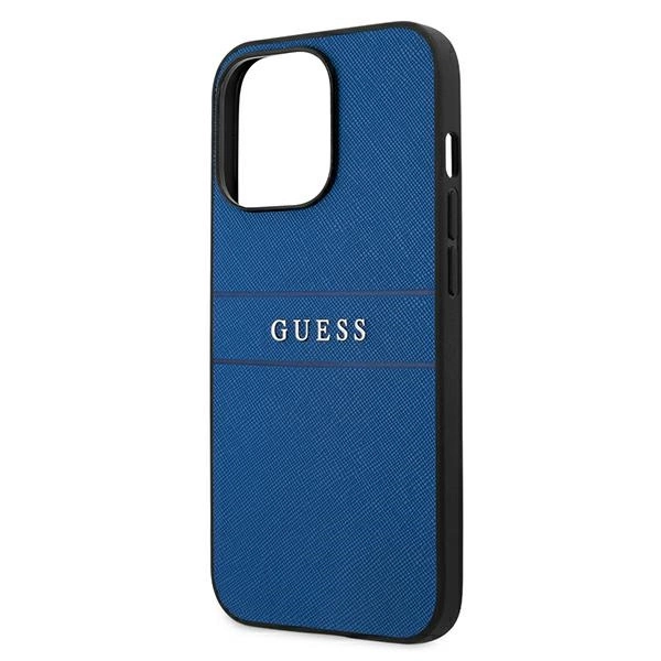 Guess GUHCP13LPSASBBL iPhone 13 Pro / 13 6,1" mėlynas Saffiano Strap dėklas - Image 6