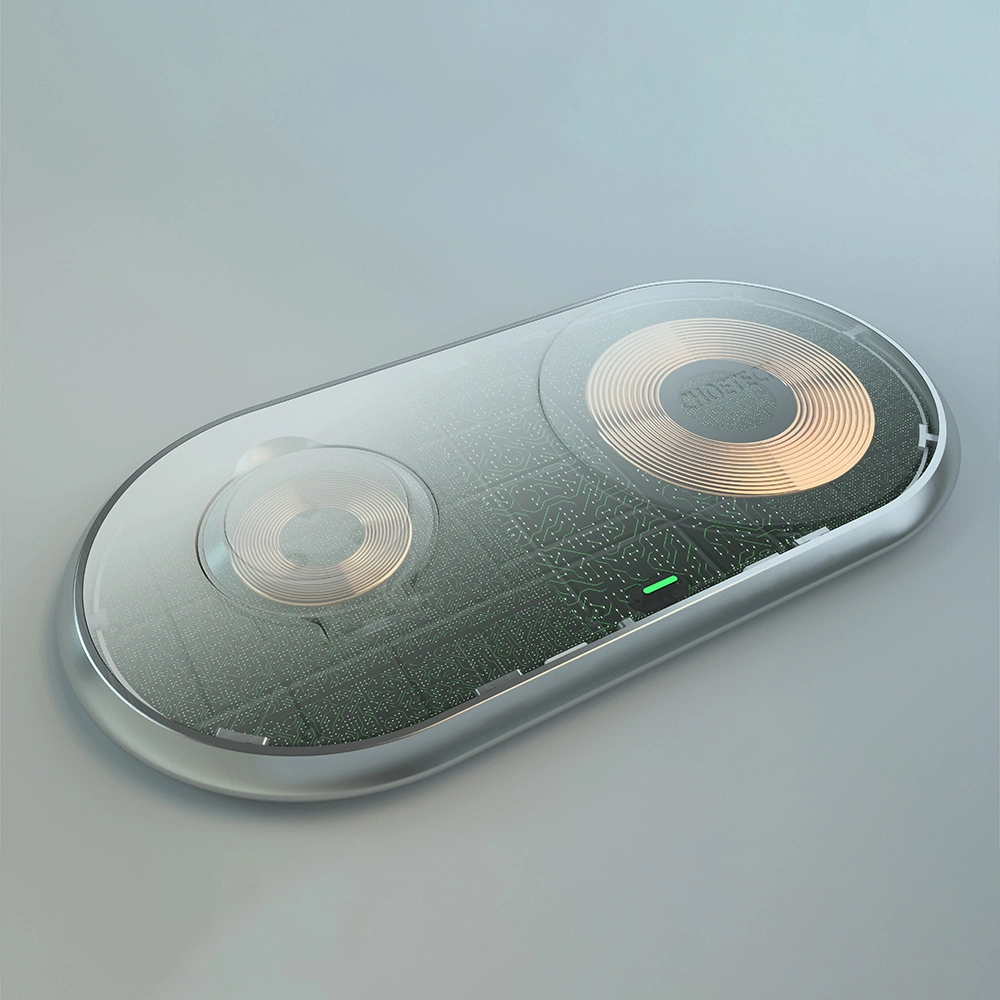 Choetech Qi 2in1 belaidis įkroviklis telefonams / Apple Watch su stoveliu (MFI) USB Type C – baltas (T317) - Image 5