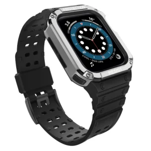 Protect Strap Band for Apple Watch 38/40/41mm Armored Case Strap - Black