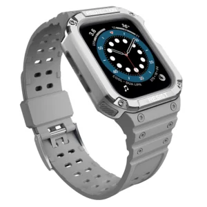 Protect Strap Band for Apple Watch 38/40/41mm Armored Case Strap - Gray