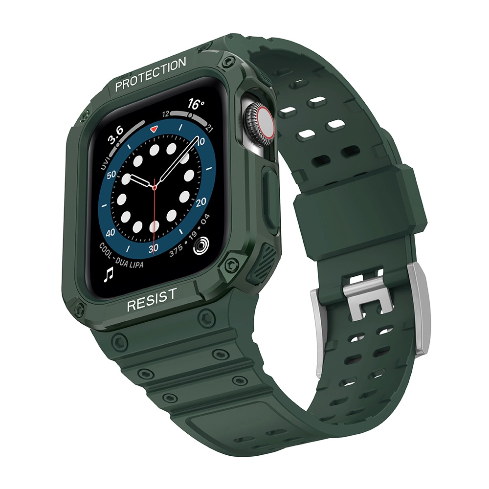 Protect dirželio juosta Apple Watch 38/40/41mm Armored Case – žalia - Image 2