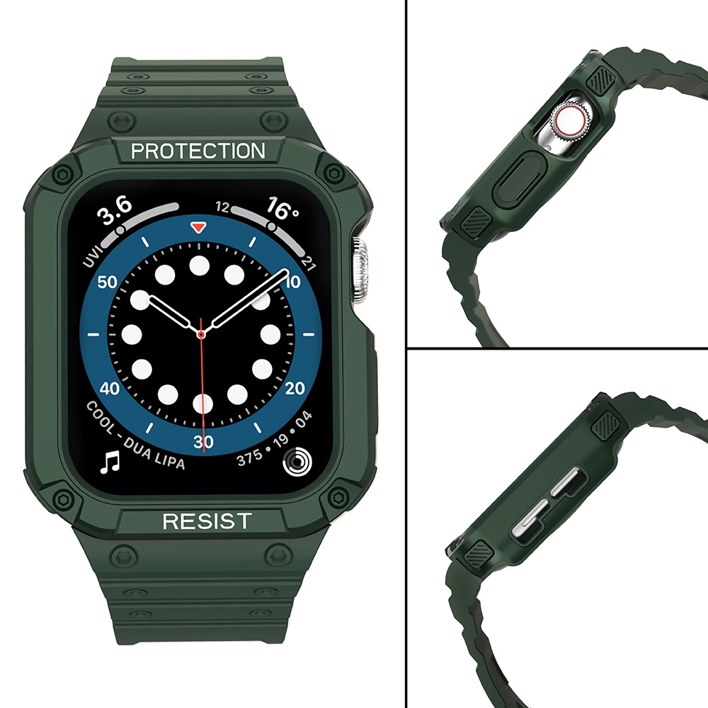 Protect dirželio juosta Apple Watch 38/40/41mm Armored Case – žalia - Image 4