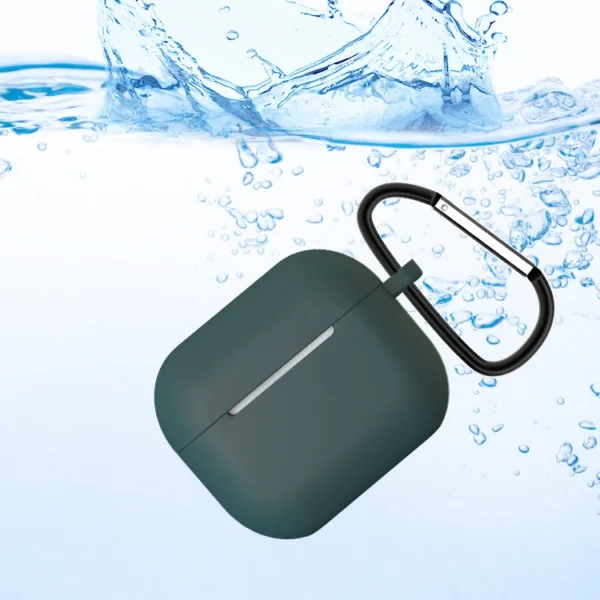 AirPods 3 silikoninis minkštas dėklas su pakabuku omarui rožinis (dėklas D) - Image 12