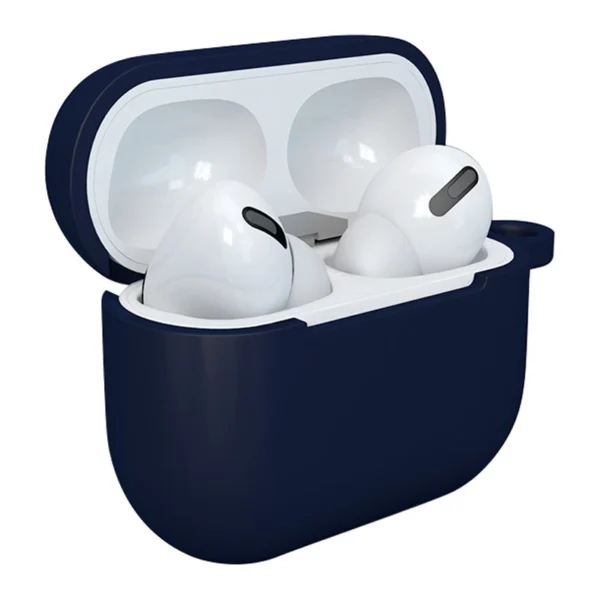 AirPods 3 silikoninis minkštas dėklas su pakabuku omarui tamsiai mėlynas (dėklas D) - Image 2