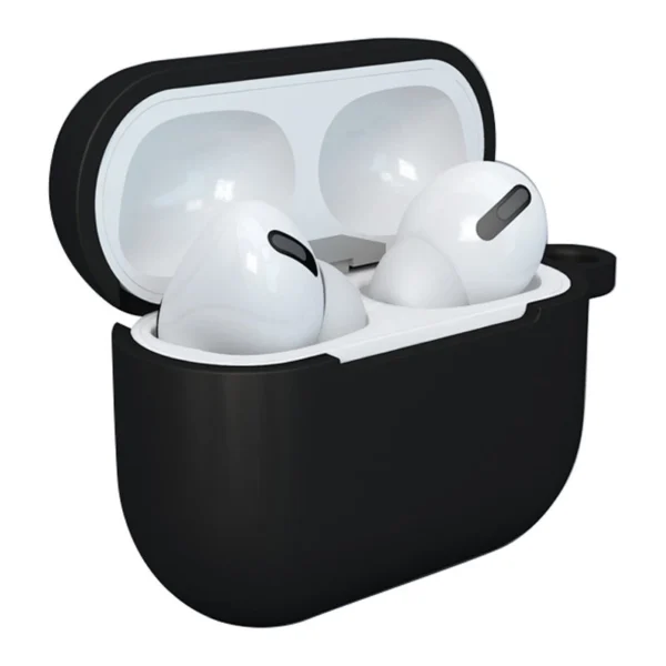 AirPods 3 silikoninis minkštas dėklas su pakabuku omarui juodas (dėklas D) - Image 2