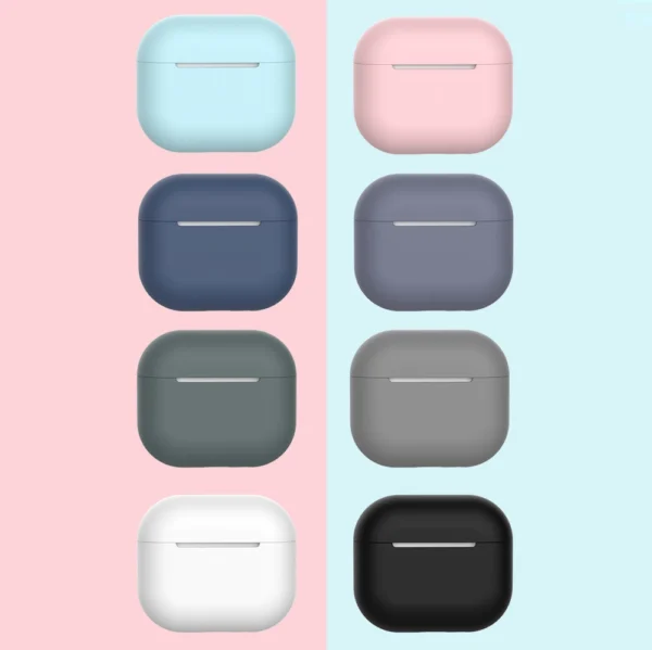 AirPods 3 silikoninis minkštas dėklas baltas (dėklas C) - Image 4
