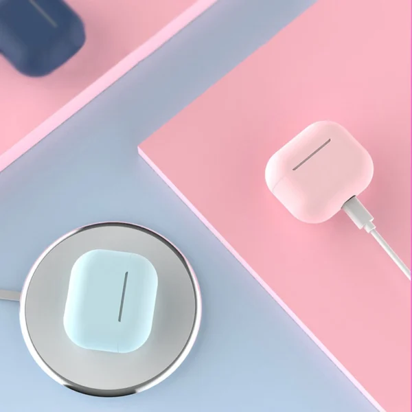 AirPods 3 silikoninis minkštas dėklas baltas (dėklas C) - Image 7