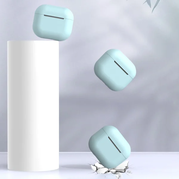 AirPods 3 silikoninis minkštas dėklas baltas (dėklas C) - Image 8