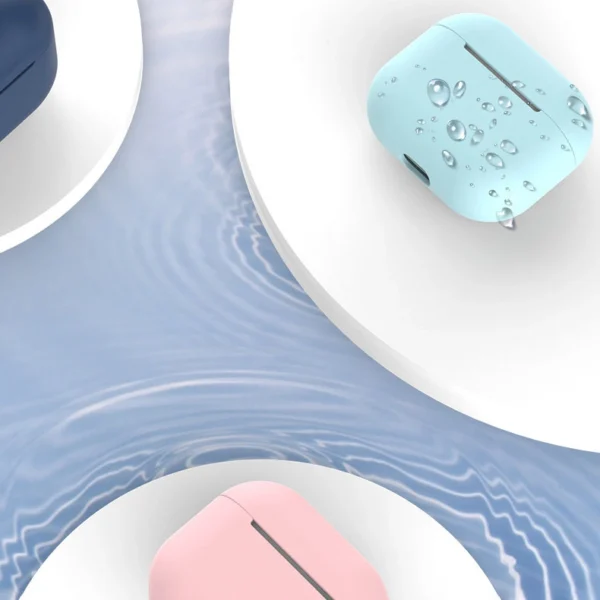AirPods 3 silikoninis minkštas dėklas baltas (dėklas C) - Image 9