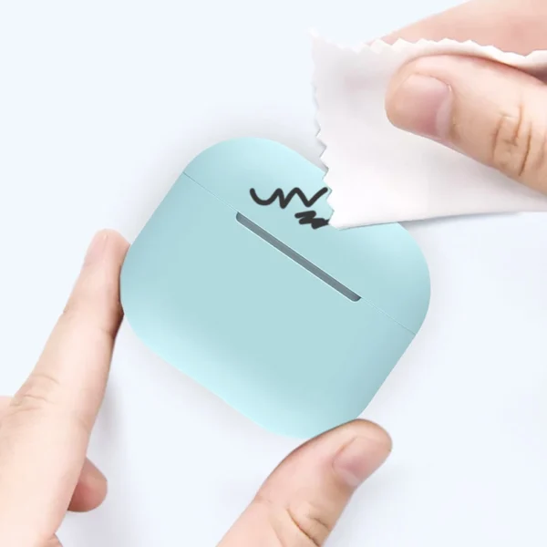 AirPods 3 silikoninis minkštas dėklas juodas (dėklas C) - Image 6