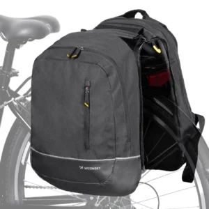 Wozinsky bicycle bag double backpack 2in1 30l black (WBB30BK)