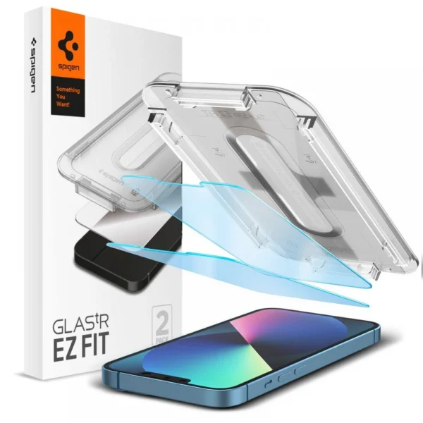 Spigen Glas.tR EZ Fit AntiBlue Tempered Glass for iPhone 13 / 13 Pro / 14 / 16e - 2 pcs.