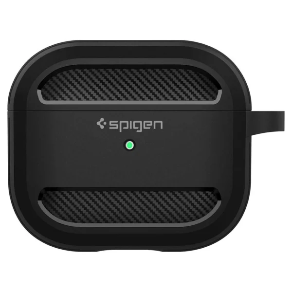 Spigen Rugged Armor dėklas Apple AirPods 3 - matinė juoda - Image 2