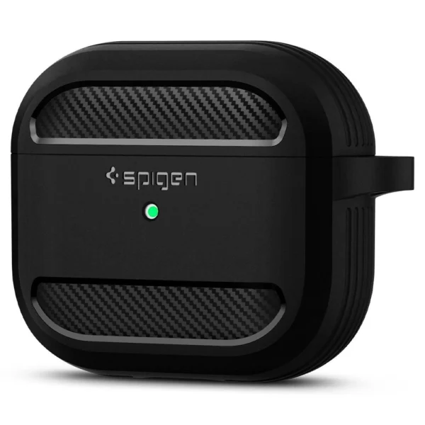 Spigen Rugged Armor dėklas Apple AirPods 3 - matinė juoda - Image 7