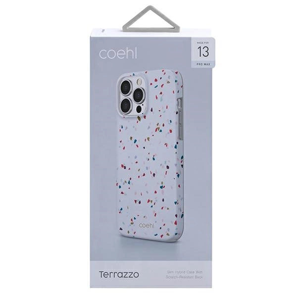 Uniq Coehl Terrazzo dėklas iPhone 13 Pro Max - baltas - Image 2