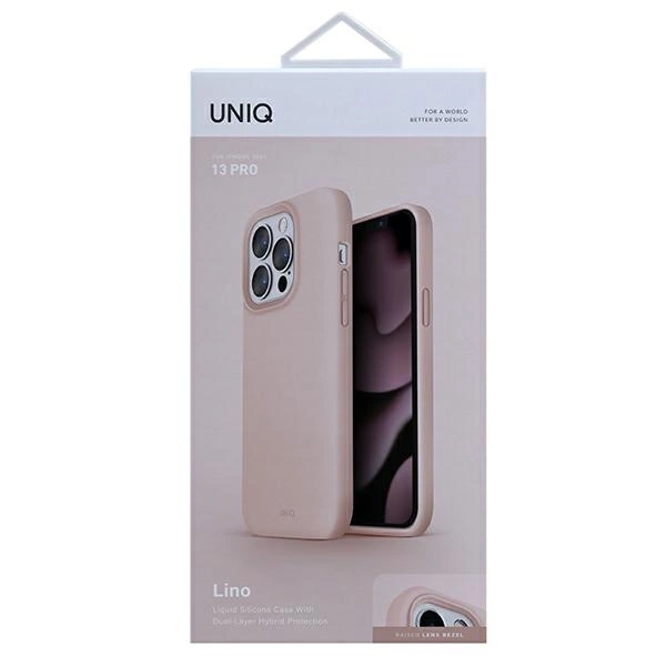 Uniq Lino dėklas iPhone 13 Pro / iPhone 13 - rožinis - Image 6