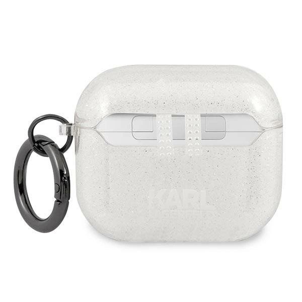 Karl Lagerfeld KLA3UKHGS AirPods 3 dėklas sidabrinis/silver Glitter Karl's Head - Image 2