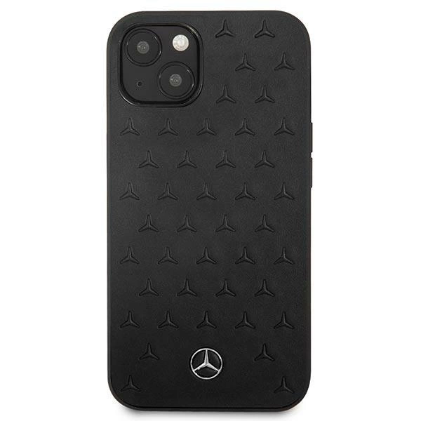 Mercedes MEHCP13SPSQBK iPhone 13 mini 5,4" juodas/black kietasis dėklas Leather Stars Pattern - Image 3